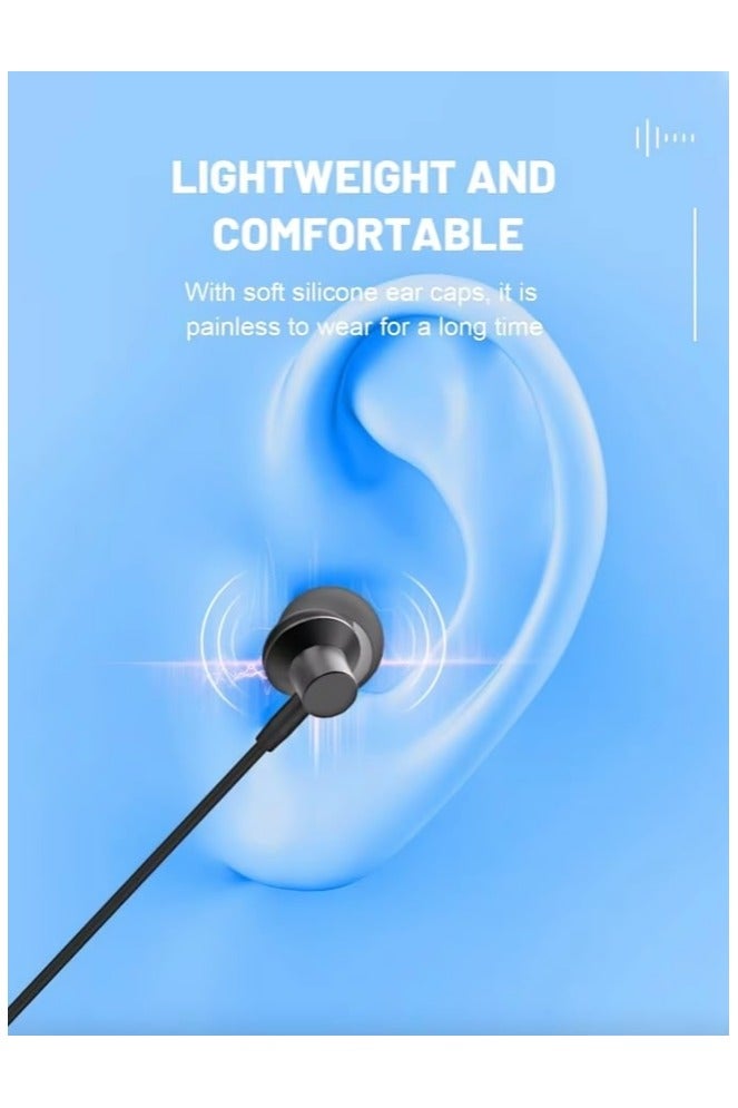 لدنيو سماعة أذن Ldnio HP06 مع وحدة تحكم، تصميم مريح وترقية لتقليل الضوضاء - أسود - Image 3