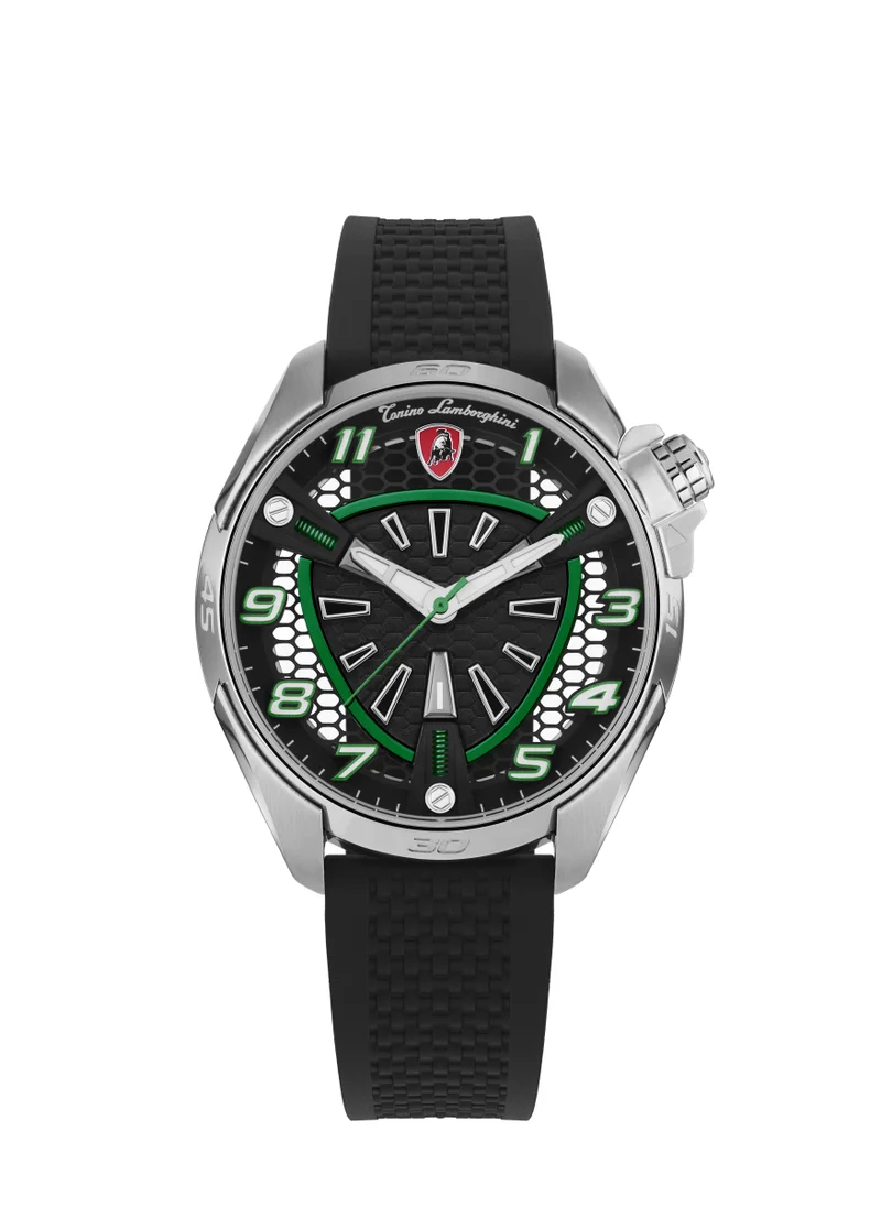 تونينو لامبورجيني TLABSG-SS-R - Tonino Lamborghini SHOCK ABS SS/GREEN Male Watch