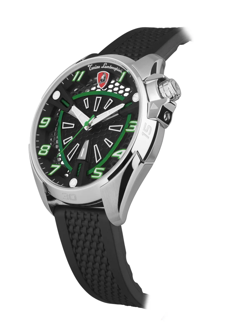 تونينو لامبورجيني TLABSG-SS-R - Tonino Lamborghini SHOCK ABS SS/GREEN Male Watch