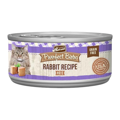 Merrick Purrfect Bistro Grain Free Wet Cat Food Rabbit Recipe Pate - (Pack of 24) 3 oz. Cans - Image 1