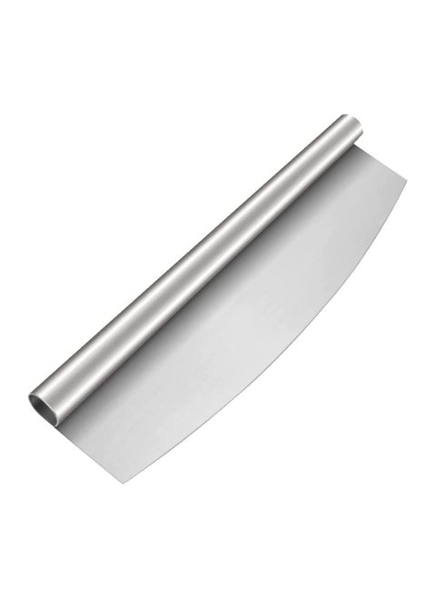 Rocker Style Stainless Steel Pizza Cutter, Pastry Bench Scraper, Sharp and Versatile Cutter Chop and Slice Cakes and Pizzas
