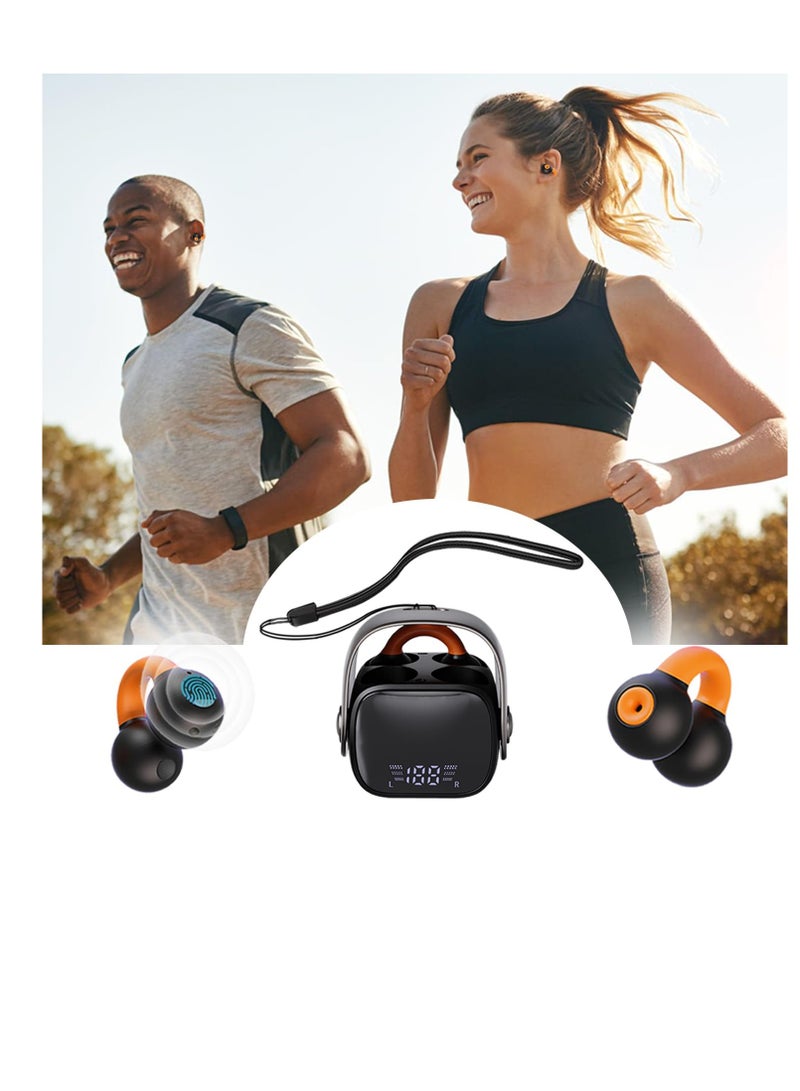 Excefore Bone Conduction Headphones, Wireless Bluetooth 5.3 Running Headphones, Bluetooth Bone Conduction Earbuds, Bone Conduction Headphones with LED Display Charging Case for Driving, Home, Office  - Image 1