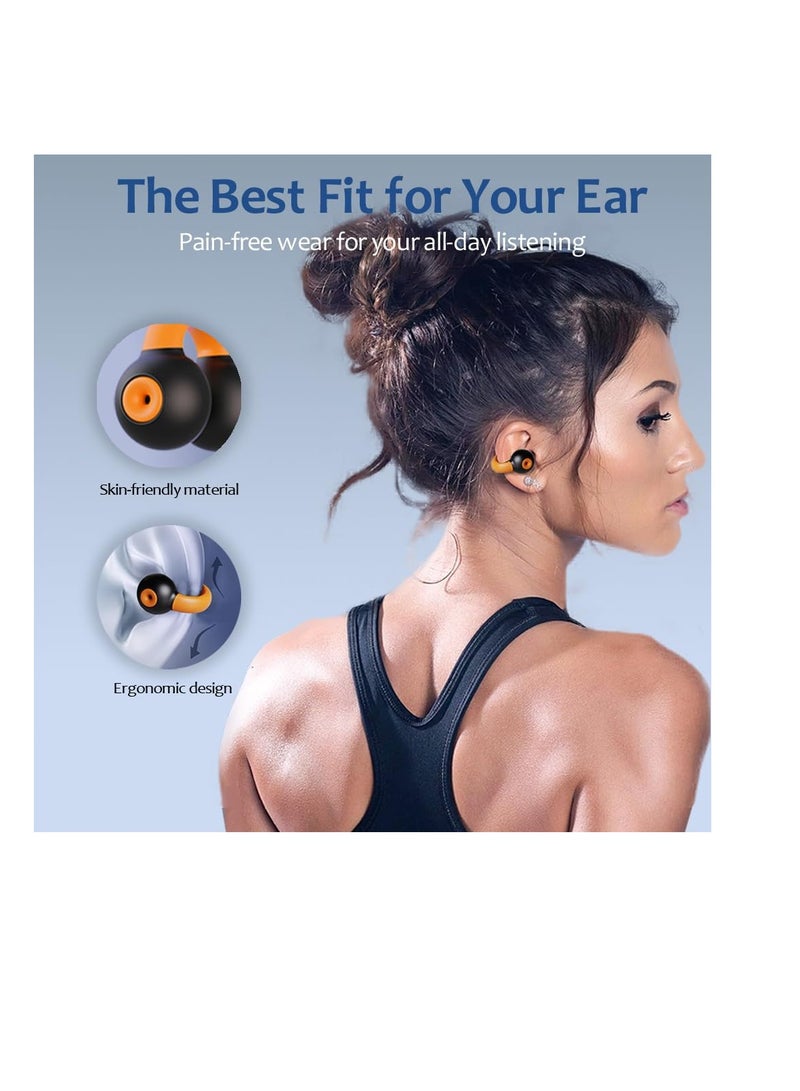 Excefore Bone Conduction Headphones, Wireless Bluetooth 5.3 Running Headphones, Bluetooth Bone Conduction Earbuds, Bone Conduction Headphones with LED Display Charging Case for Driving, Home, Office  - Image 5