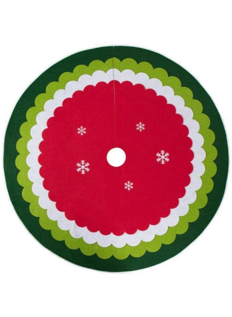 AUTOYSUR Christmas Tree Skirt,diameter 40in/100cm English Alphabet Christmas Tree Bottom Apron for Christmas Tree Holiday Home Party Indoor Decorations,for Christmas Tree Decoration - Image 2