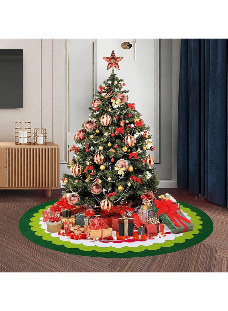 AUTOYSUR Christmas Tree Skirt,diameter 40in/100cm English Alphabet Christmas Tree Bottom Apron for Christmas Tree Holiday Home Party Indoor Decorations,for Christmas Tree Decoration - Image 5