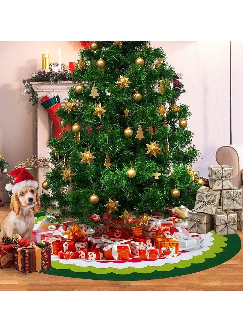 AUTOYSUR Christmas Tree Skirt,diameter 40in/100cm English Alphabet Christmas Tree Bottom Apron for Christmas Tree Holiday Home Party Indoor Decorations,for Christmas Tree Decoration - Image 3