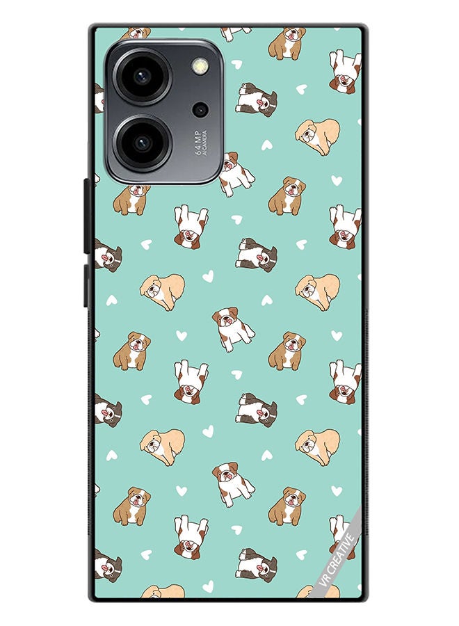 VR CREATIVE Protective Case Cover For Honor 80 SE Cartoon Bulldog Dog Design Multicolour - Image 1
