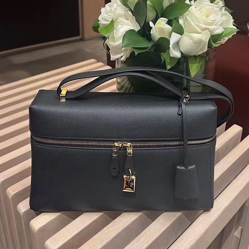 Explosive Extabag Lunch Box Bag Lp27 Vintage Cowhide Box Bag Epso Leather Portable Large Capacity Shoulder Bag - Image 1
