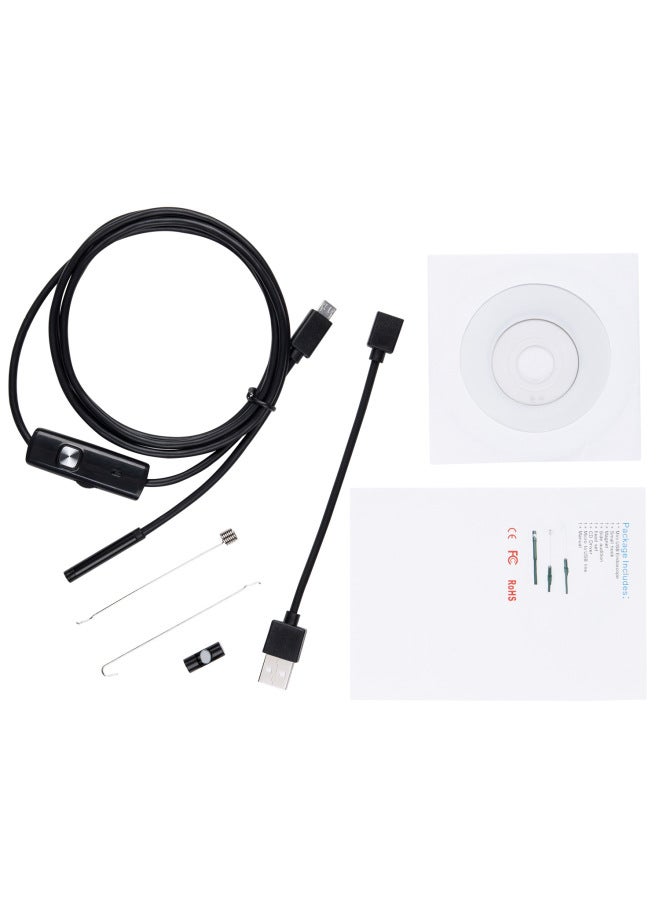 7mmusb هاتف أندرويد يأتي مع كاميرا المنظار الصناعي خط أنابيب تكييف الهواء كاميرا إصلاح السيارات 1 متر 2 متر 5 متر-اللون: 2 متر سلك مرن - Image 3