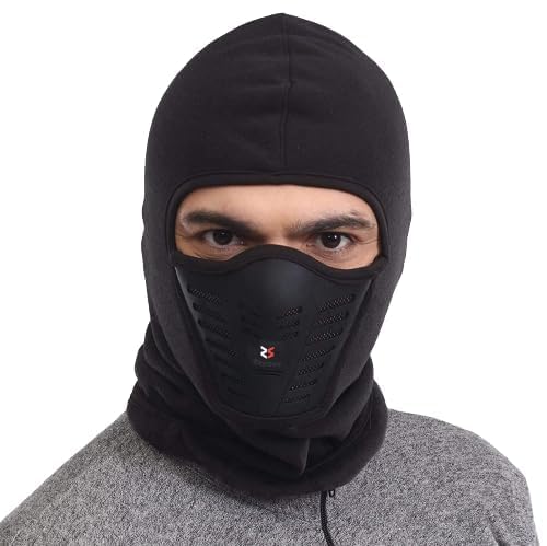 ZaySoo Imported Unisex Full face Cover Breathable Flees Fabric and Spandex Ski Cover Balaclava Windproof UV Protected Bike & Cycling Accessories Face Mask for Bikers Reuseable Black - Image 1