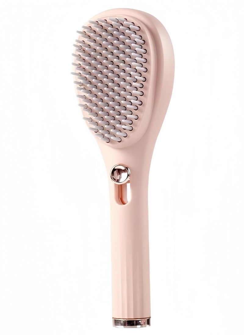 URbantin Self Cleaning Hair brush Retractable Hair Brush For women,Airbag Massage Combs for Thick Hair Long Hair (light pink)  - Image 2