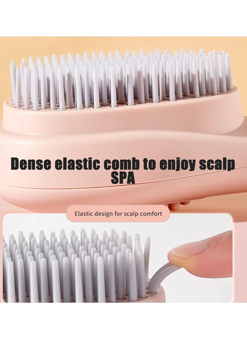 URbantin Self Cleaning Hair brush Retractable Hair Brush For women,Airbag Massage Combs for Thick Hair Long Hair (light pink)  - Image 4