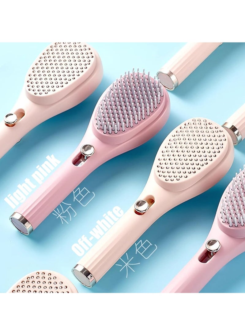 URbantin Self Cleaning Hair brush Retractable Hair Brush For women,Airbag Massage Combs for Thick Hair Long Hair (light pink)  - Image 5