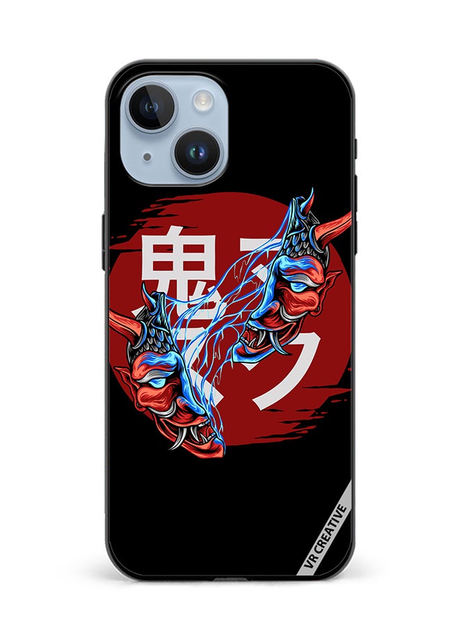 VR CREATIVE Protective Case Cover For Apple iPhone 15 Plus Cracked Mask Design Multicolour - Image 1