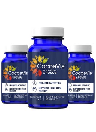 Memory & Focus Brain Supplement, 90 Day, Cocoa Flavanol Blend, Lutein, Added Caffeine for Boost. Improve Cognitive Function, Attention, Vegan & Plant Based, 90 Capsules - pzsku/ZF3E1A379B18D1A9827F5Z/45/1743362896/449a7b74-6338-431a-9b89-769659559a19