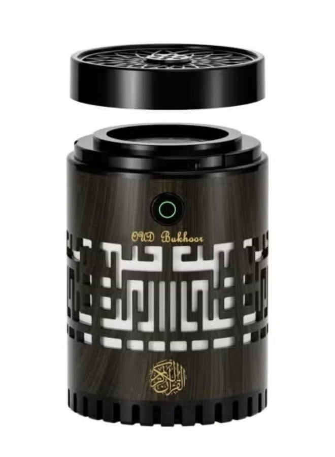 TIGER SQ-309 Quran Speaker & Mini Bakhoor Incense Burner – Dual-Function Wireless Quran Player and Aroma Diffuser with 8GB Memory, 15 Language Recitations, App & Remote Control – Bluetooth Speaker with Color-Changing LED Night Light and Natural Wood Finish – Ideal for Home, Car, Office & Travel - Image 3