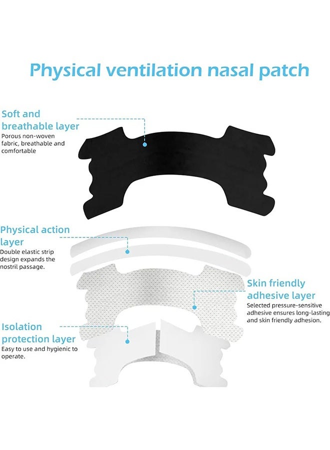 Anti-Snoring Nose Strips, 30PCS Extra Strength Nasal Strips for Better Sleep, Non-Invasive & Self-Adhesive, Relief from Nasal Congestion & Snoring for Adults & Kids (Black) - Image 4