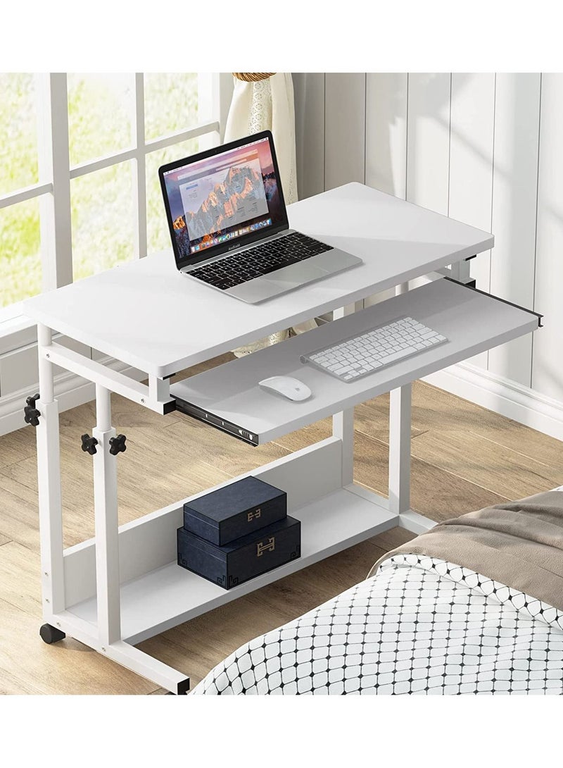 Bedside Computer Laptop Desk Desktop Computer Table with Keyboard Tray Desk Removable Lifting Gaming Study Desk - Image 1
