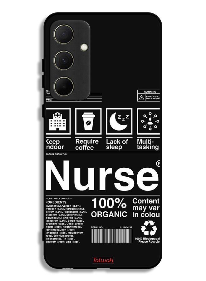Tolwak Samsung Galaxy A35 5G Protective Case Cover Nurse Sticker - Image 1