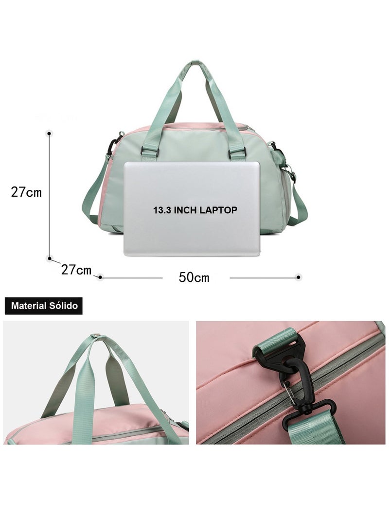 Aurrako Gym Bag Travel Bag For Man/Women,Duffle Sport Handbag for Travelling Large Capacity with Compartment and Wet Pocket Waterproof - Image 3