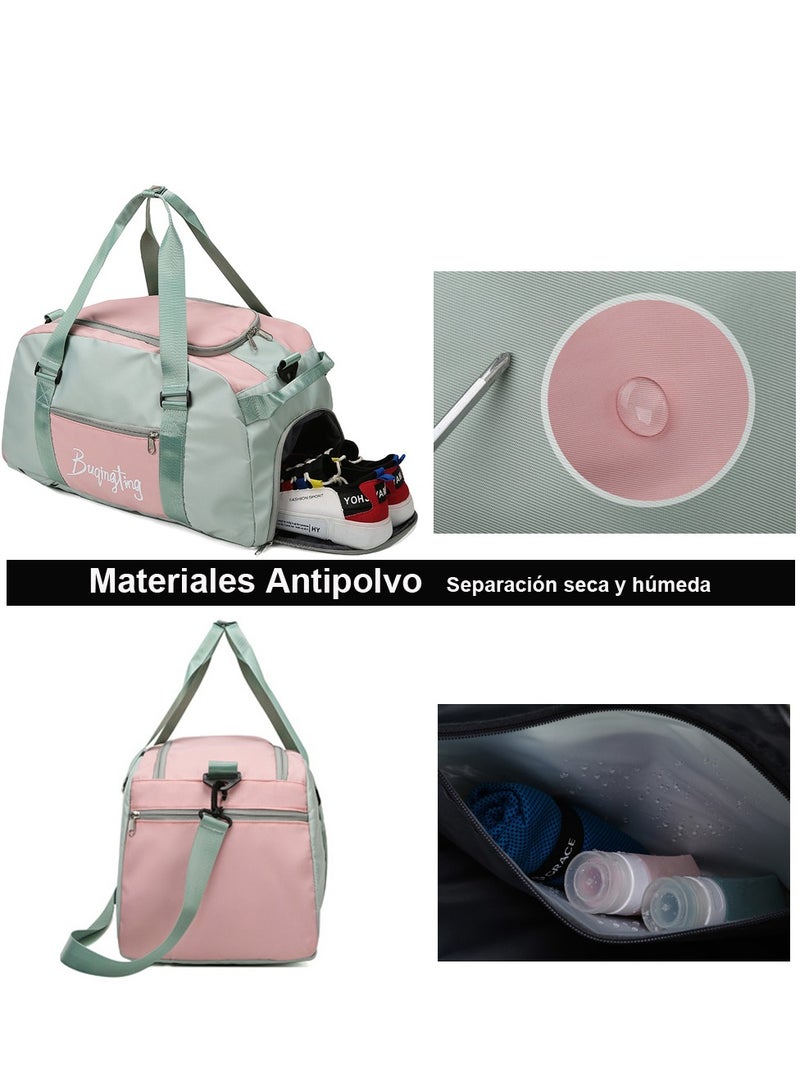 Aurrako Gym Bag Travel Bag For Man/Women,Duffle Sport Handbag for Travelling Large Capacity with Compartment and Wet Pocket Waterproof - Image 4