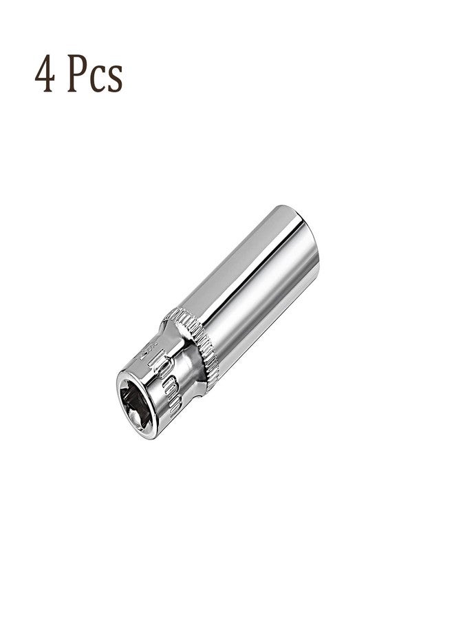 Kozelo 4pcs 6 Point Deep Socket - [1/4 Inch x 10mm] Square Drive for Car Mechanical Equipment Repair Use, CR-V Steel Metric Sizes - Image 5