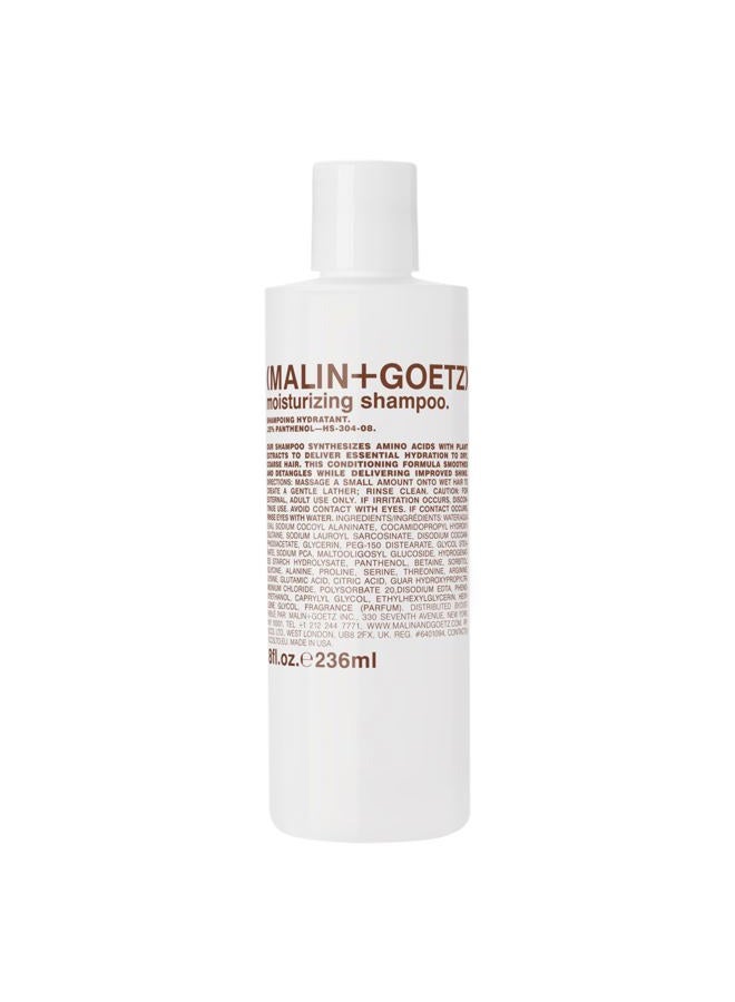 Malin + Goetz Moisturizing Hair Shampoo, 8 Fl. Oz. – Hydrating Shampoo for Women & Men, All Hair Types, Hair Treatment for Dry Damaged Hair, Vegan & Cruelty-Free - Image 1
