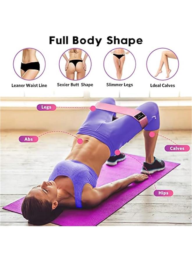 Generic Resistance Bands, Yoga Starter Sets for Women and Men, 3 Set of Stretch Exercise Workout Bands for Booty Legs, Elastic Pilates Flexbands - Image 2