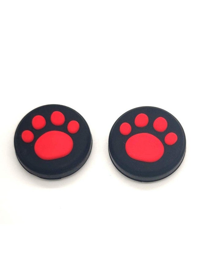Ambertown 2 X Silicone Analog Controller Thumb Stick Joystick Grips Cap For Nintendo Switch Ns/Switch Lite Controller Joy Con Thumbstick Cute Cat Paw Claw (Red) - Image 1