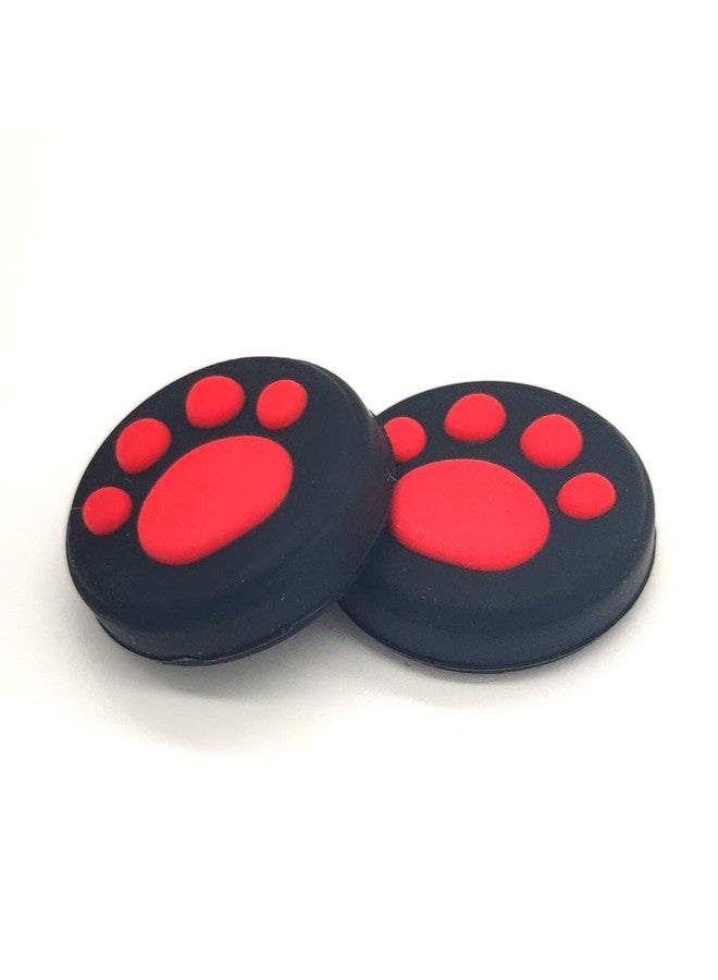 Ambertown 2 X Silicone Analog Controller Thumb Stick Joystick Grips Cap For Nintendo Switch Ns/Switch Lite Controller Joy Con Thumbstick Cute Cat Paw Claw (Red) - Image 2