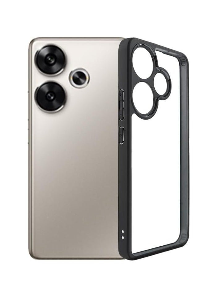 Generic Case Cover Shockproof Hard PC Back Soft TPU Frame Anti-yellowing Slim Protective Cover Compatible with Redmi Turbo 3 / Poco F6 (Clear)  - Image 1