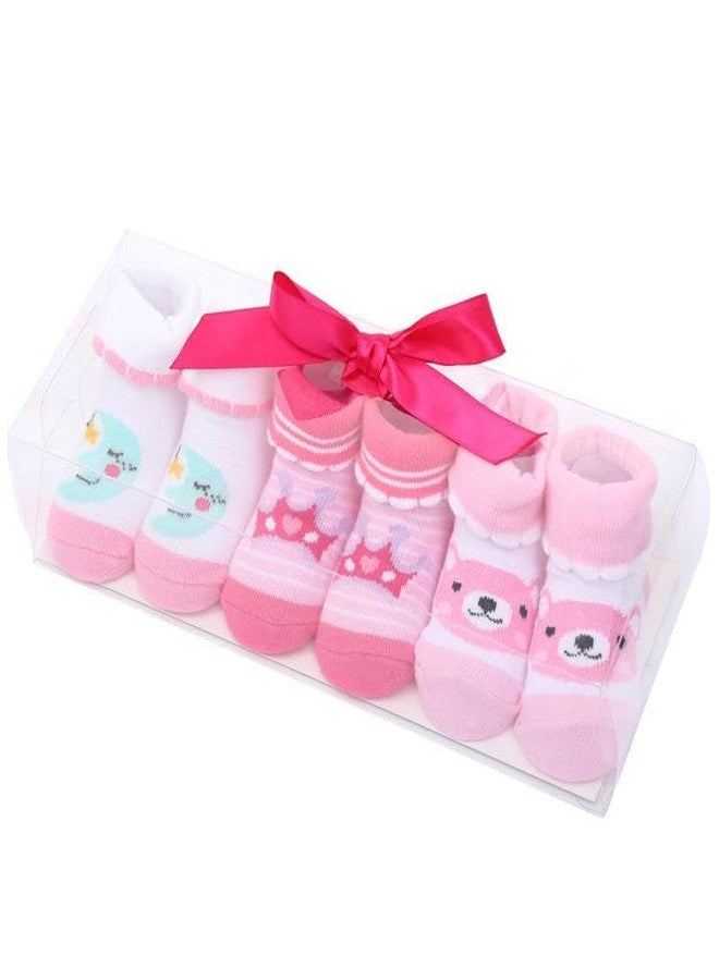 SURITO New Latest Ankle length Socks Set (3 Pair of Socks) suitable For 0-9 Month Babys New Born Baby Girls & Boys (Multi_02)