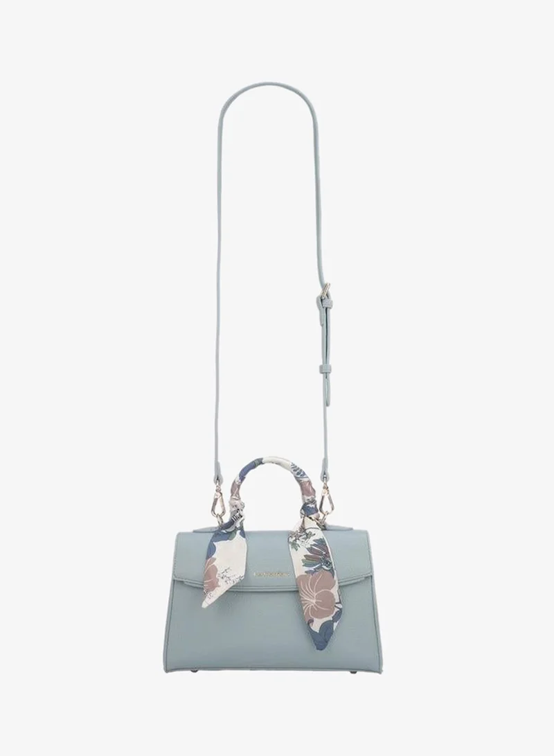 Le Confort Textured Crossbody Bag With Scarf Accent