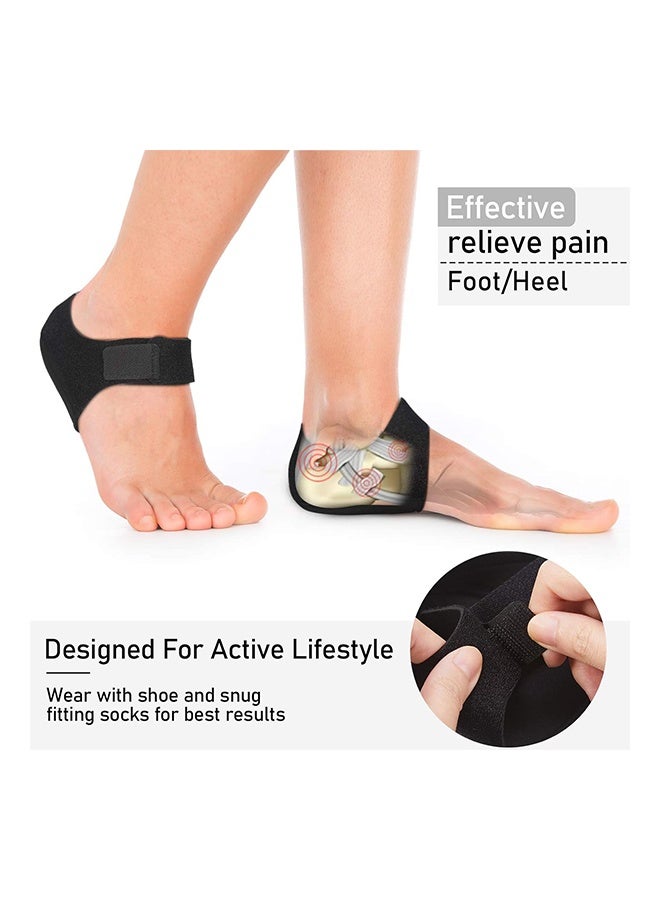Generic 2 pairs Heel Protectors, Gel Heel Cushion Support for Plantar Fasciitis (Black)  - Image 4