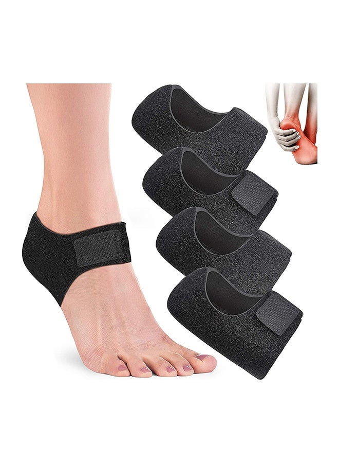 Generic 2 pairs Heel Protectors, Gel Heel Cushion Support for Plantar Fasciitis (Black)  - Image 1