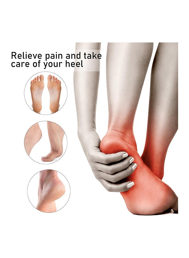 Generic 2 pairs Heel Protectors, Gel Heel Cushion Support for Plantar Fasciitis (Black)  - Image 2