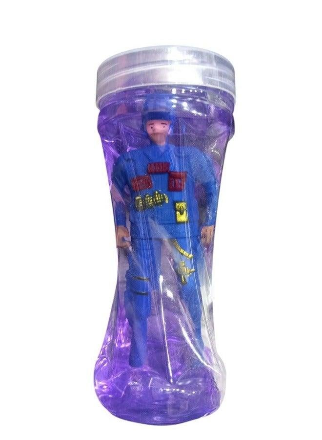 Crystal Slime Bottle With SuperHero Character (Purple)