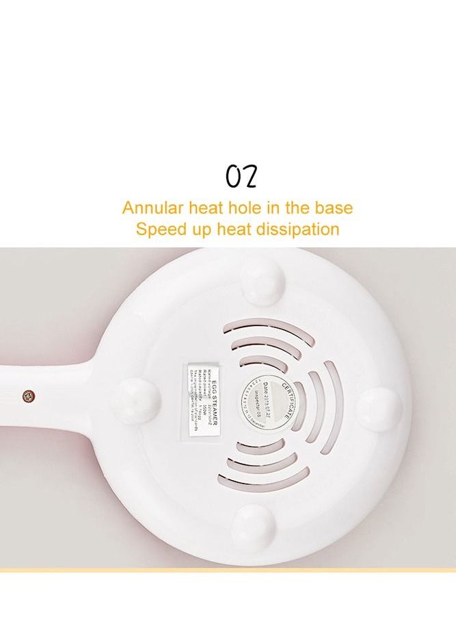 Toshionics - 2 in 1 Electric Egg Boiling Cooker Steamer With Nonstick Frying Pan Multifunctional Electric Hot Pot For Sauté Boil Fry And Steam Temperature Control Easy Clean Silicone Spatula Egg Rack Included - Image 1