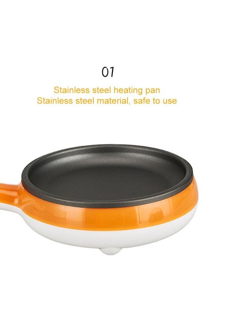 Toshionics - 2 in 1 Electric Egg Boiling Cooker Steamer With Nonstick Frying Pan Multifunctional Electric Hot Pot For Sauté Boil Fry And Steam Temperature Control Easy Clean Silicone Spatula Egg Rack Included - Image 1