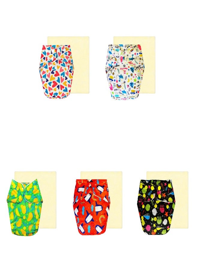 حفاضات دمبلدو إيليت القماشية مع ماصة سحرية (عبوة من 5) | ناعمة ولطيفة | مانعة للتسرب | سريعة الجفاف | مصممة من قبل الأمهات | من 3 أشهر إلى 3 سنوات | للجنسين - Image 1