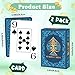 Wkchxd Playing Cards 2 Pack Deck of Cards Large Print Playing Cards Easy to Shuffle Premium Poker Cards for Card Games Family Game Night Table Magic Casino Theme Party Supplies Blue Black - Image 4