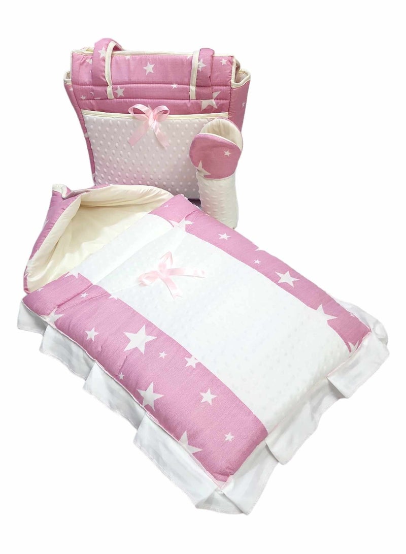 BABYCARA 6-Piece Set of Bed Sheet Baby House Diaper Bag Nursing Home  - Image 3
