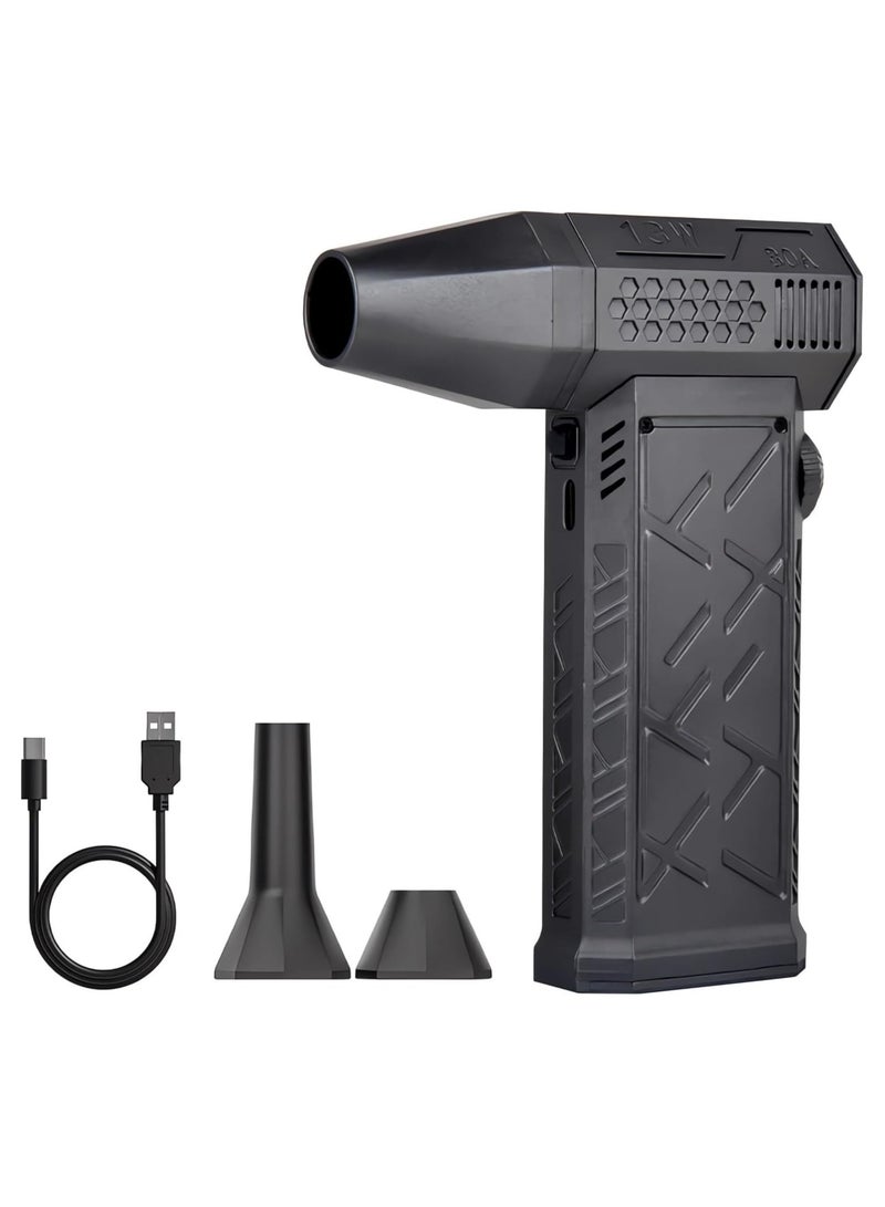 HI-FINE Compressed-Air-Duster-Mini-Blower- Turbo Fan- 130000RPM Electric Duster- Keyboard Cleaning kit- No Canned- Replace Compressed air can- Jet Dry Blower-Car Dryer air Blower- Pc dusters for Cleaning  - Image 1