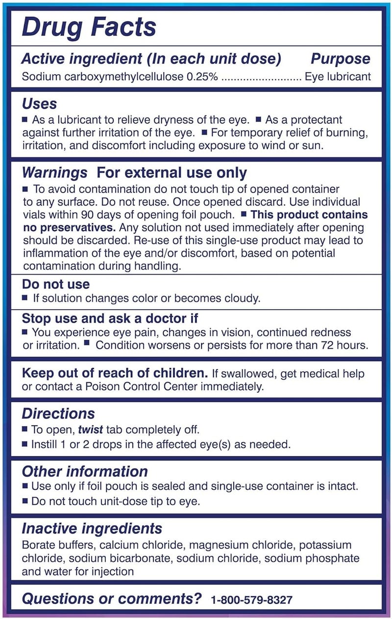 TheraTears Dry Eye Therapy Eye Drops for Dry Eyes Preservative Free 30 Vials 2 Pack - Image 2