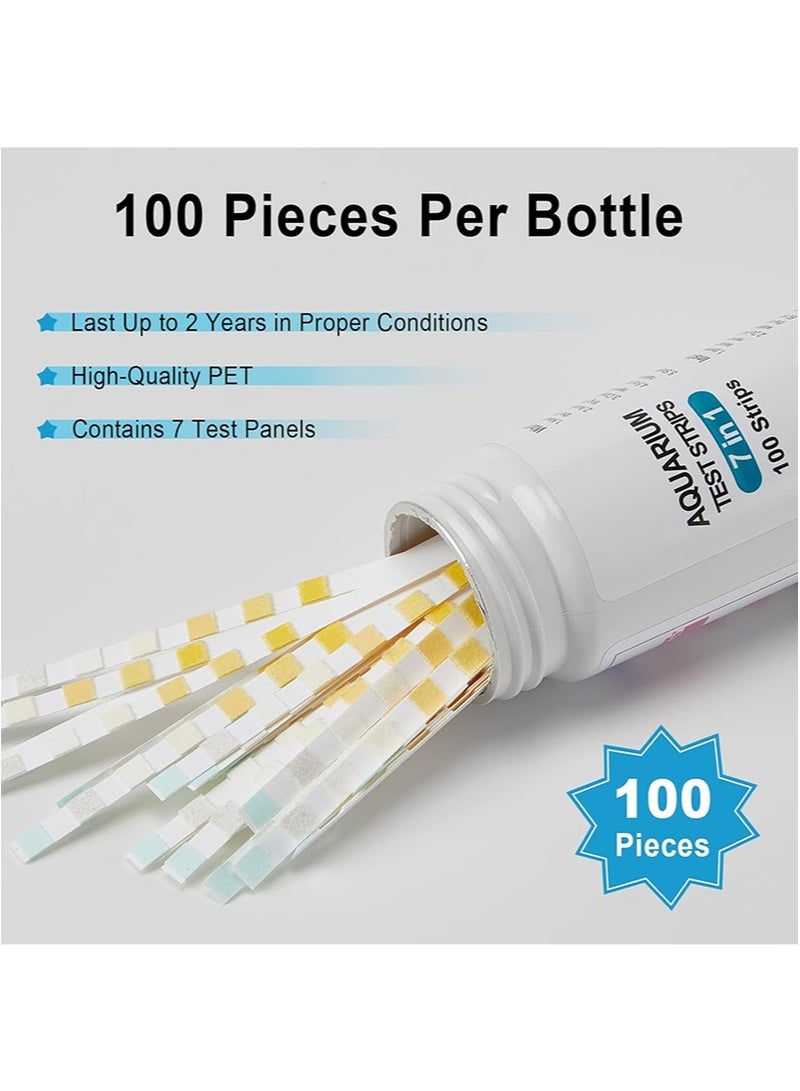 HaLunhi Aquarium Test Strips, 7 in 1 Water for Freshwater - Saltwater Fish Tank Pond Hardness Nitrate Nitrite Cl2 Alkalinity Total Carbonate and PH - Image 5