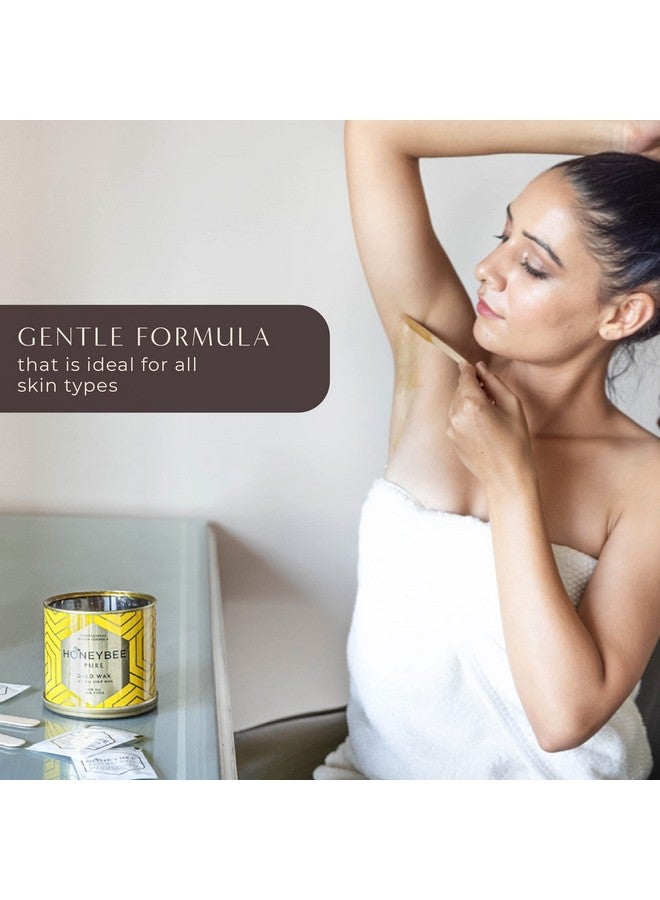 HoneyBee Pure Gold Wax For Women Hair Removal| Painless Wax For Removing Tan, Dead Skin From Legs, Arms, Underarms | Gold Sheen Wax For Women, Pack of 1 (600g) - Image 2