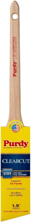 Purdy 144080115 Clearcut Series Dale Angular Trim Paint Brush 112 inch Natural - Image 1
