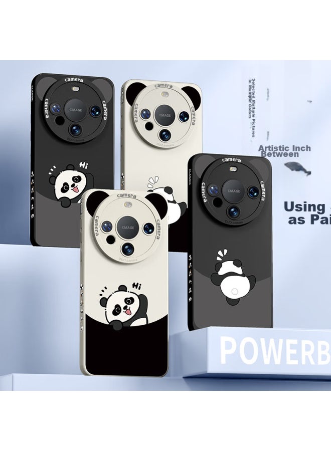 Xp Suitable For Huawei Mate60 Pro Phone Case, Full Lens Protection, Mate60 Pro+ Soft Shell, Heat Dissipation, Silicone Cartoon Design, Ultra-thin, Shockproof, High-end Feel - Antique White, Wave Goodbye - Image 5