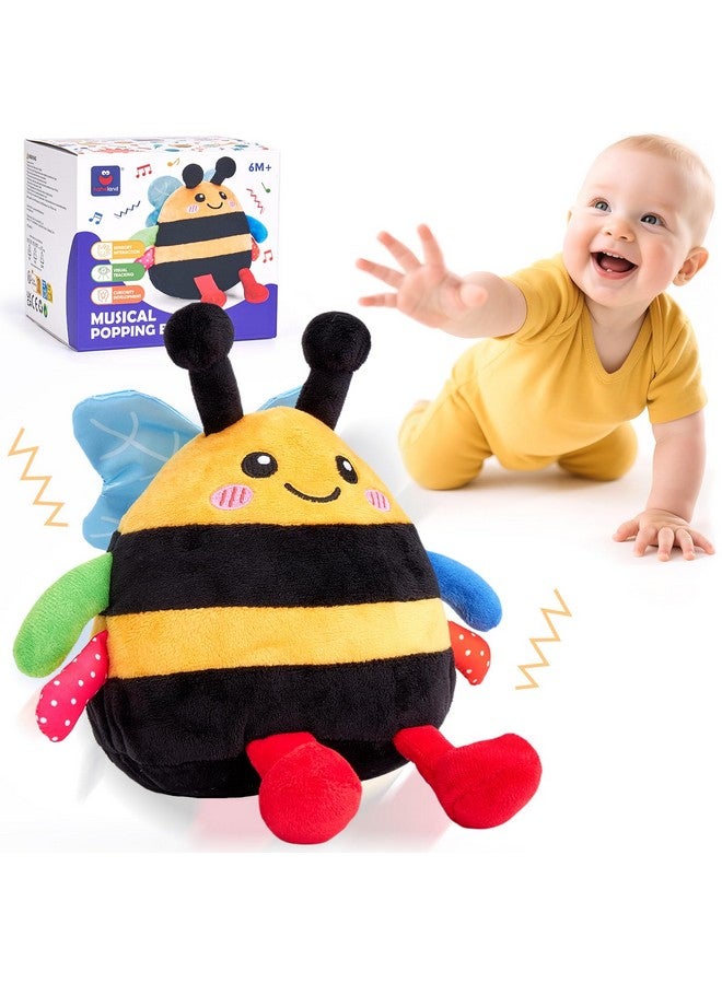hahaland لعبة هاهالاند للأطفال من 6 إلى 12 18 شهرًا - لعبة موسيقية راقصة قافزة تعليمية على شكل نحلة، لعبة تفاعلية لوقت البطن للأطفال من 1 2 3 سنوات، هدايا عيد الميلاد - Image 1