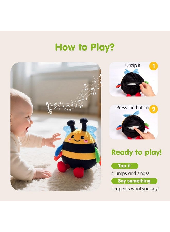 hahaland لعبة هاهالاند للأطفال من 6 إلى 12 18 شهرًا - لعبة موسيقية راقصة قافزة تعليمية على شكل نحلة، لعبة تفاعلية لوقت البطن للأطفال من 1 2 3 سنوات، هدايا عيد الميلاد - Image 5